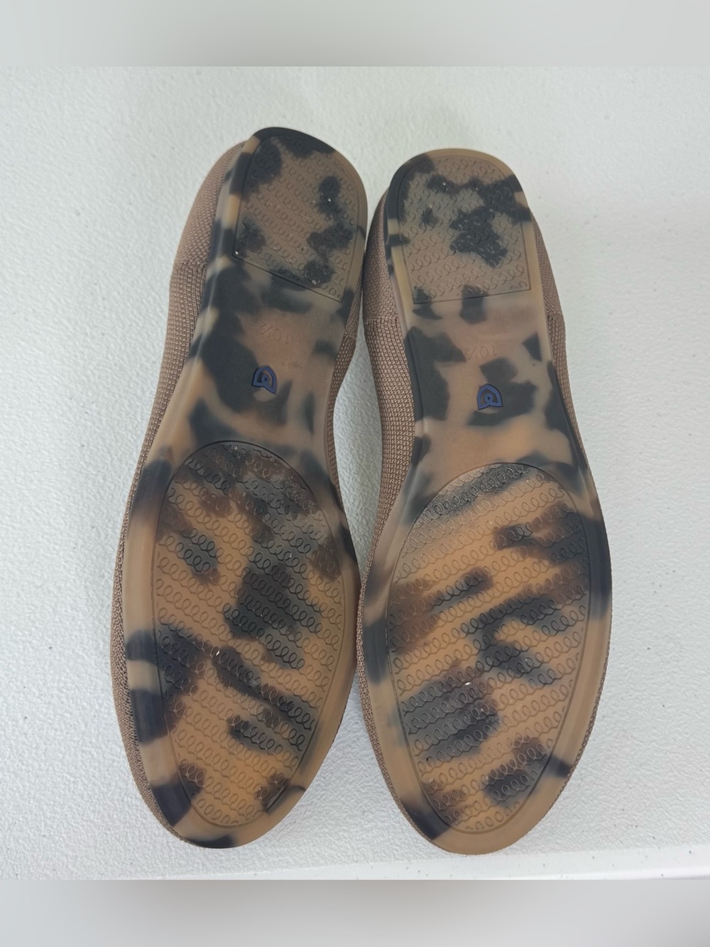 ROTHY'S The Beige Rounded Ballet Flat Knit Upper Slip On Size10.5 - Picture 7 of 7
